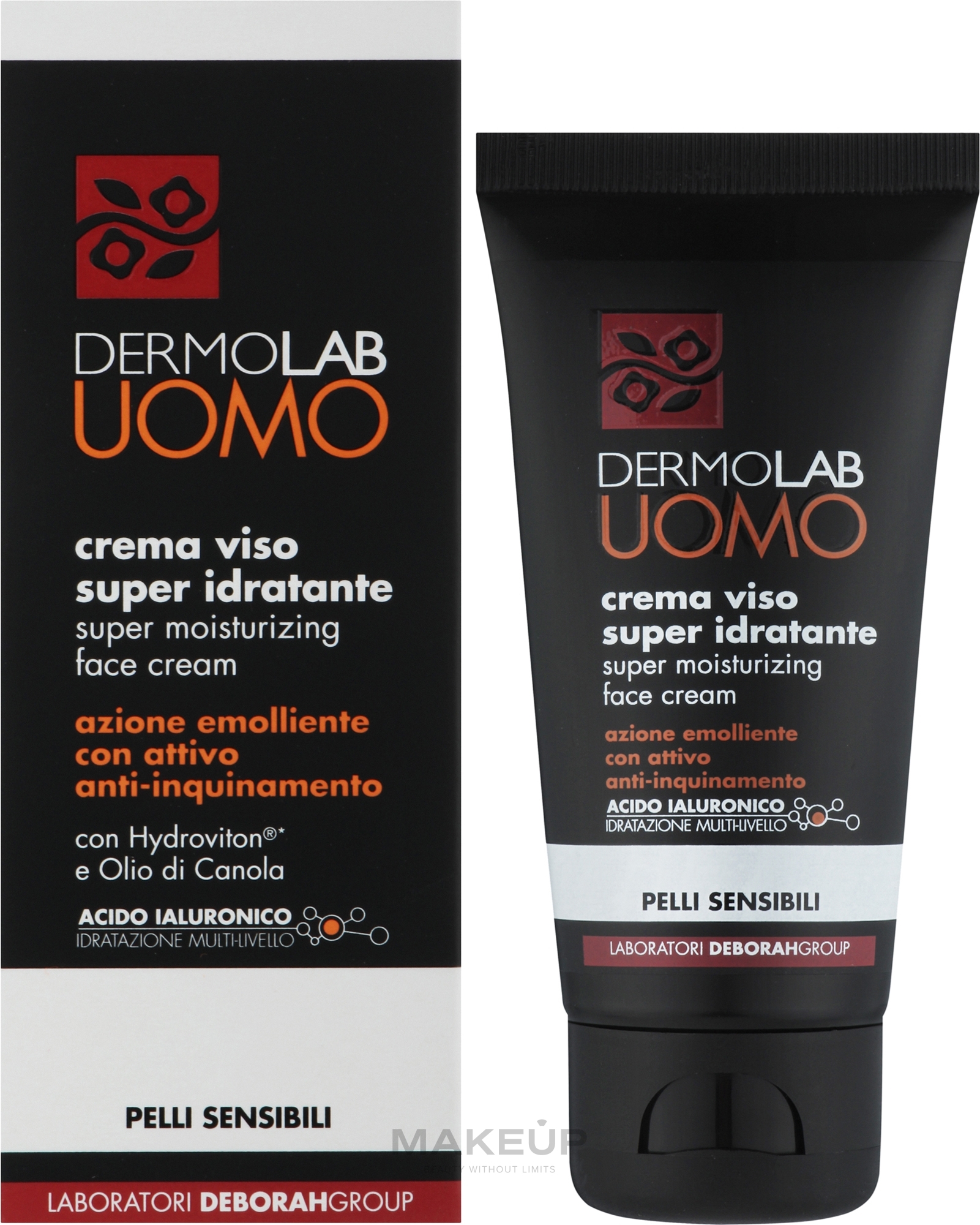 Super nawilżający krem do twarzy - Deborah Dermolab Uomo Moisturizing Face Cream — Zdjęcie 50 ml
