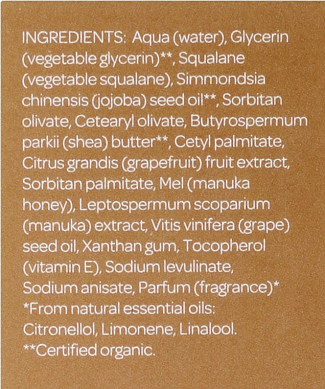 WYPRZEDAŻ Krem do twarzy z miodem manuka do cery normalnej i suchej - Natural Being Manuka Honey Day Cream * — Zdjęcie N4