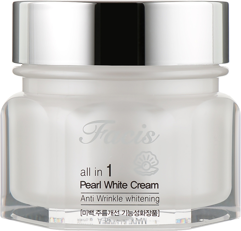 Rozjaśniający krem do twarzy z perłowym ekstraktem - Facis All-In-One Pearl Whitening Cream — Zdjęcie N1