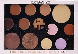 PRZECENA! Paleta do konturowania twarzy - Makeup Revolution Pro HD The Works Palette * — Zdjęcie N3