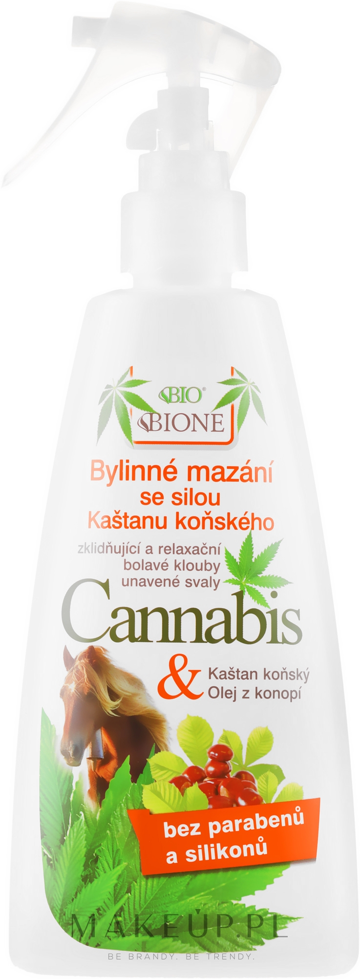 Spray do stóp z olejem konopnym - Bione Cosmetics Cannabis Herbal Salve With Horse Chestnut — Zdjęcie 260 ml