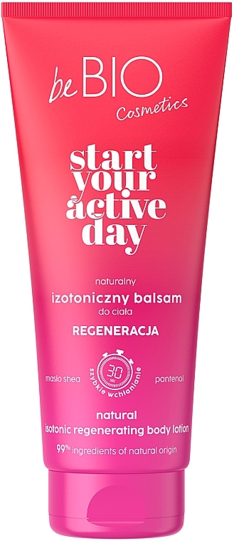 Naturalny izotoniczny rewitalizujący balsam do ciała - BeBio Start Your Active Day Natural Isotonic Regenerating Body Lotion — Zdjęcie N1