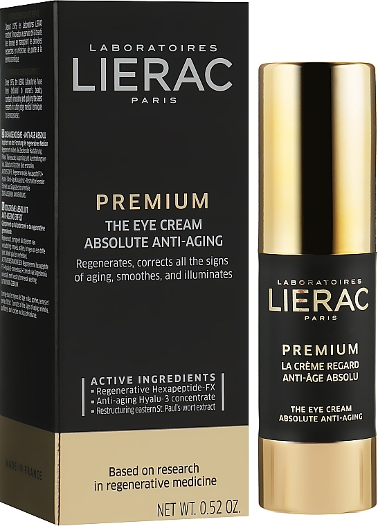 Przeciwstarzeniowy krem pod oczy - Lierac Premium Eyes The Eye Cream Absolute Anti-Aging — Zdjęcie N2