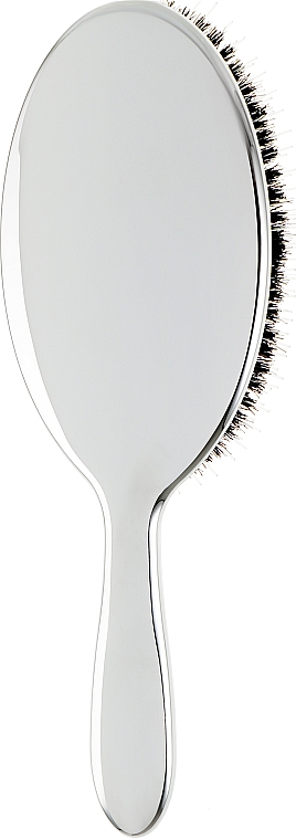Szczotka do włosów z naturalnego włosia średnia, 22M, srebrna - Janeke Silver Hairbrush  — Zdjęcie N2