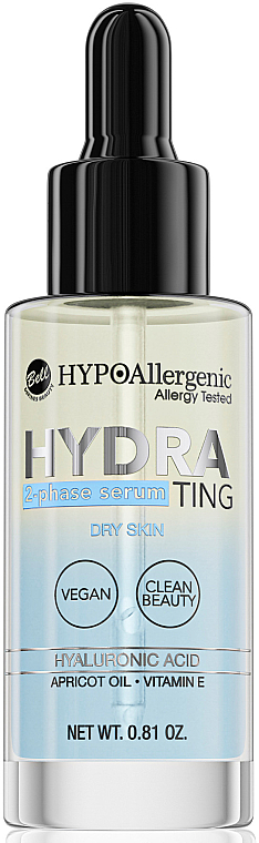 Hypoalergiczne intensywnie nawilżające dwufazowe serum do twarzy z kwasem hialuronowym - Bell Hydrating 2-Phase Serum Hypo Allergenic — Zdjęcie N1