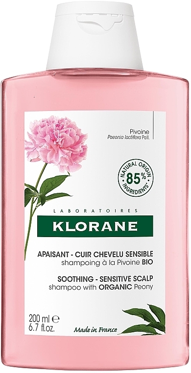 Kojący szampon do włosów z wyciągiem z piwonii - Klorane Soothing Shampoo With Peony Extract