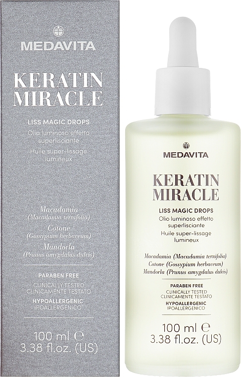 Wygładzające krople do włosów - Medavita Keratin Miracle Liss Magic Drops — Zdjęcie N2