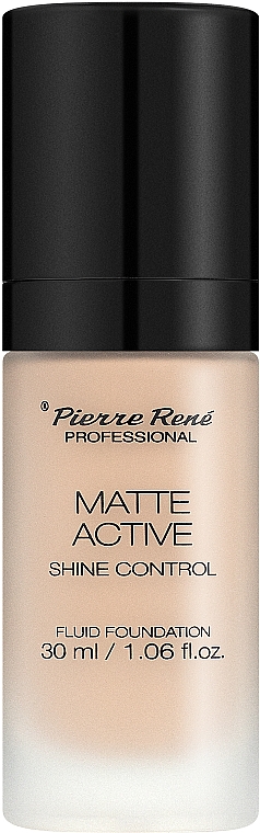 Matujący podkład do twarzy - Pierre Rene Matte Active Shine Control Fluid Foundation — Zdjęcie N1