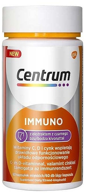 Suplement diety Immuno z ekstraktem z czarnego bzu - Centrum Immuno — Zdjęcie N1