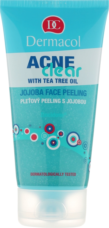Peeling do twarzy z jojoba i olejkiem z drzewa herbacianego - Dermacol Acne Clear Jojoba Face Peeling