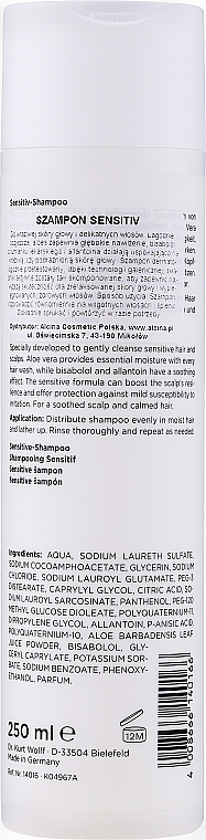 Szampon do włosów i wrażliwej skóry głowy - Alcina Hair Care Sensitive Shampoo — Zdjęcie N2