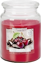 Kup Aromatyczna świeca premium w szkle Czekolada-wiśnia - Bispol Premium Line Scented Candle Chocolate Cherry