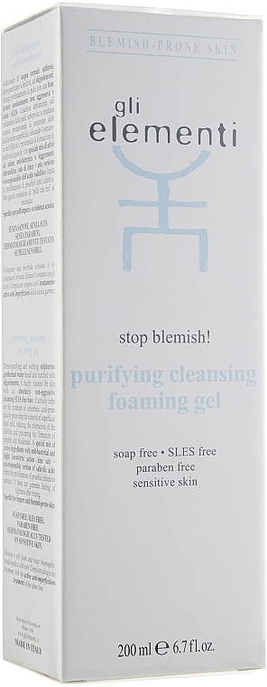 Oczyszczający żel-pianka do mycia twarzy - Gli Elementi Purifying Cleansing Foaming Gel — Zdjęcie N2