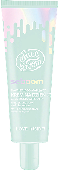 Krem nawilżający z cynkiem i zieloną herbatą - Bielenda Face Boom Seboom Cream