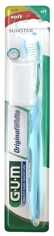 Szczoteczka do zębów miękka, niebieska - G.U.M OriginalWhite Toothbrush Soft — Zdjęcie N1