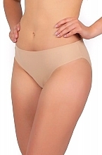 Majtki mini bikini z bezszwowymi brzegami, beige - Moraj — Zdjęcie N2