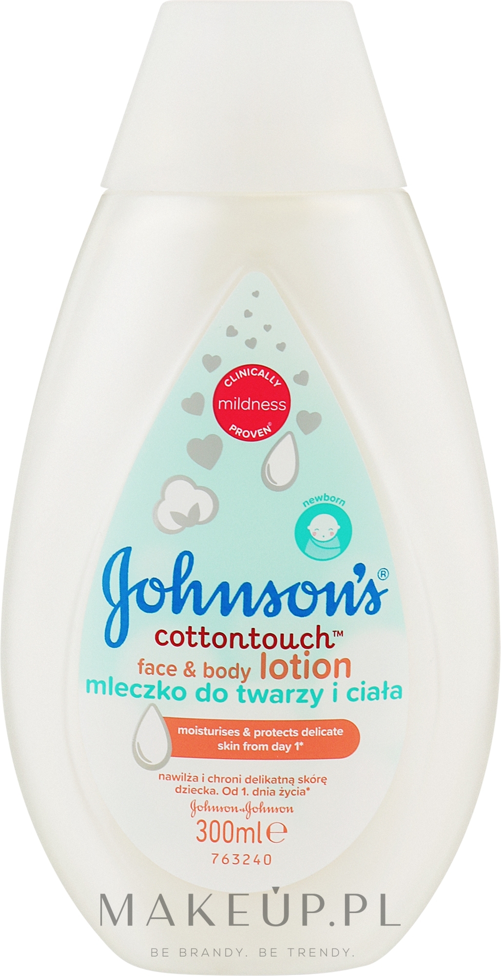 Nawilżające mleczko do twarzy i ciała dla dzieci Bawełniana delikatność - Johnson’s Baby Face & Body Lotion  — Zdjęcie 300 ml