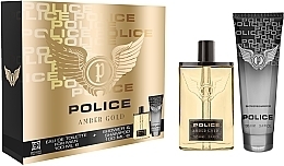 Police Amber Gold Man - Zestaw (edt/100ml + shampo/100ml) — Zdjęcie N1