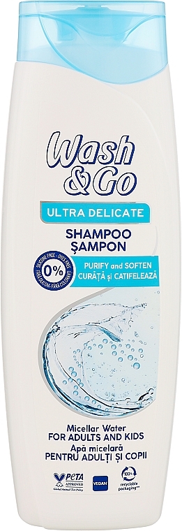 Szampon micelarny do wszystkich rodzajów włosów - Wash&Go Ultra Delicate Shampoo With Micellar Water — Zdjęcie N2