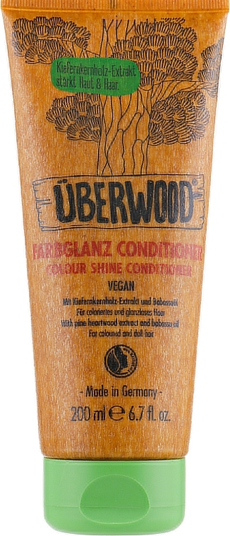 Naturalna odżywka nabłyszczająca do włosów farbowanych - ÜBERWOOD® Colour Shine Conditioner