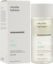 Dwufazowy płyn micelarny do twarzy - Mesoestetic Micellar Biphasic Cleaning Solutions Eyes&Lips — Zdjęcie N2