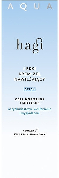 Lekki nawilżający krem-żel do twarzy - Hagi Aqua Zone Light Hydrating Gel-Cream — Zdjęcie N3