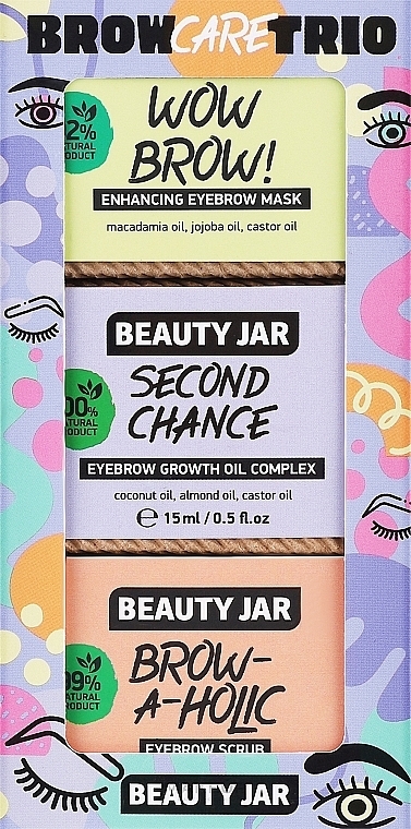 Zestaw - Beauty Jar Set (brow/mask/15ml + brow/oil/15ml + brow/scrub/15ml)  — Zdjęcie N1