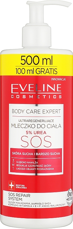 Ultra regenerujący balsam do ciała - Eveline Cosmetics Body Care Expert  — Zdjęcie N1