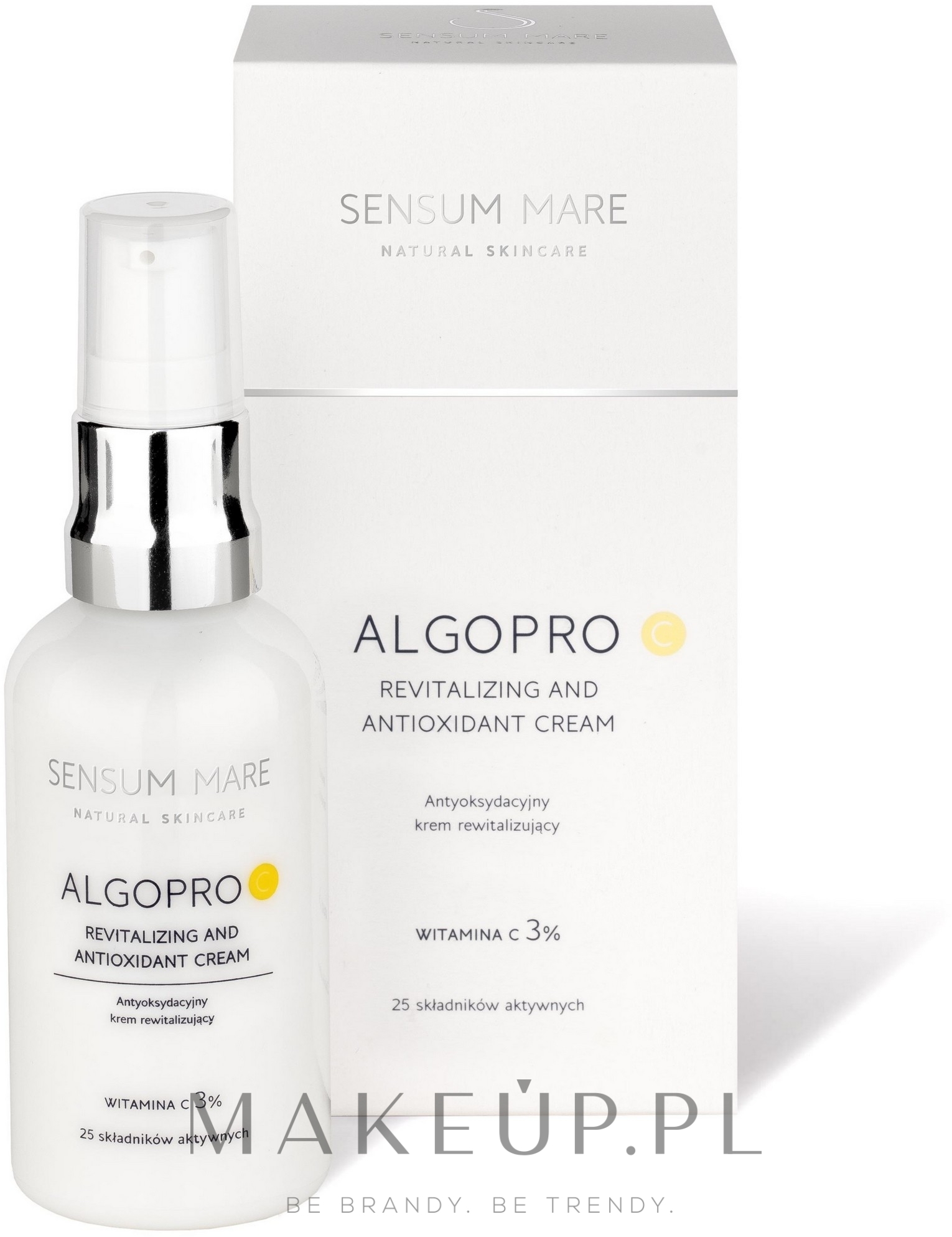 Antyoksydacyjny krem rewitalizujący z witaminą C 3% - Sensum Mare Algopro C Revitalizing And Antioxidant Cream — Zdjęcie 50 ml