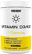 Suplement diety Witamina D3/K2 + Magnez, kapsułki - Weider Vitamin D3/K2 + Magnesium — Zdjęcie N1