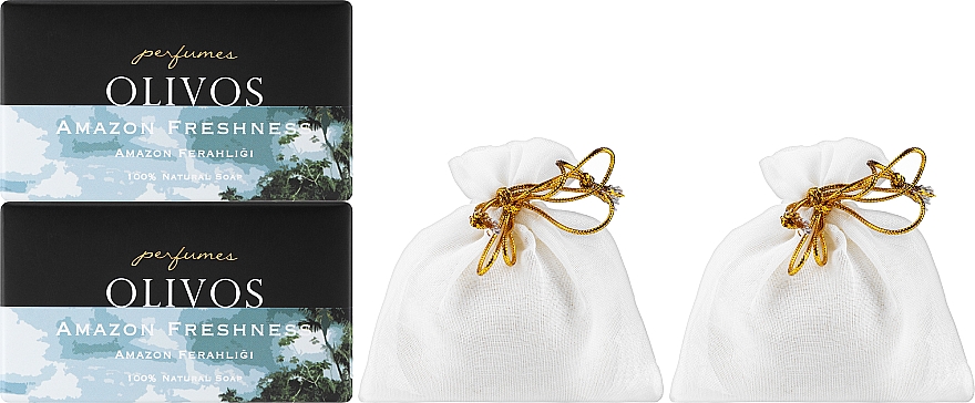 Zestaw - Olivos Perfumes Soap Amazon Freshness Gift Set (soap/2*250g + soap/2*100g) — Zdjęcie N2