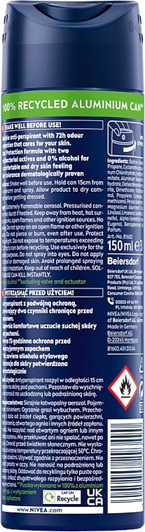 Antyperspirant w sprayu dla mężczyzn - NIVEA Deodorant Dry For Men Dry Impact Plus — Zdjęcie N2