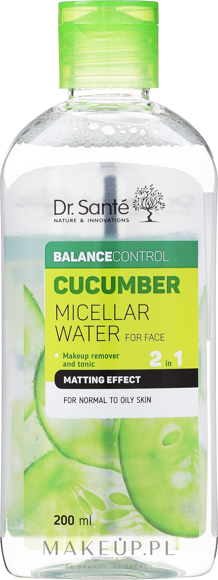 Ogórkowy płyn micelarny do twarzy - Dr Sante Cucumber Balance Control — Zdjęcie 200 ml