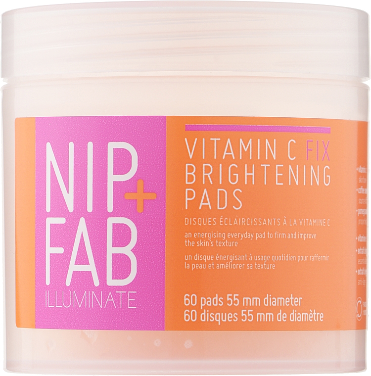 Płatki do twarzy z witaminą C - NIP + FAB Vitamin C Fix Brightening Pads — Zdjęcie N1