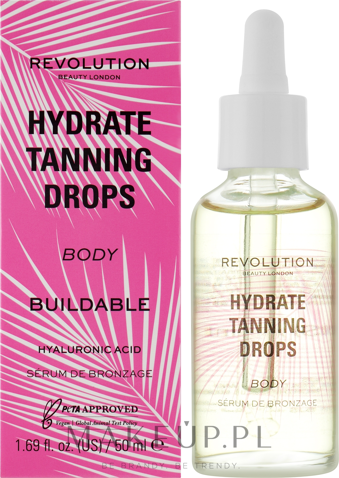 Krople samoopalające do ciała - Revolution Beauty Hydrate Tanning Drops Body — Zdjęcie 50 ml