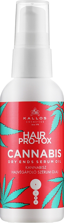 Serum do włosów i suchych końcówek z olejem konopnym - Kallos Cosmetics Pro-Tox — Zdjęcie N1