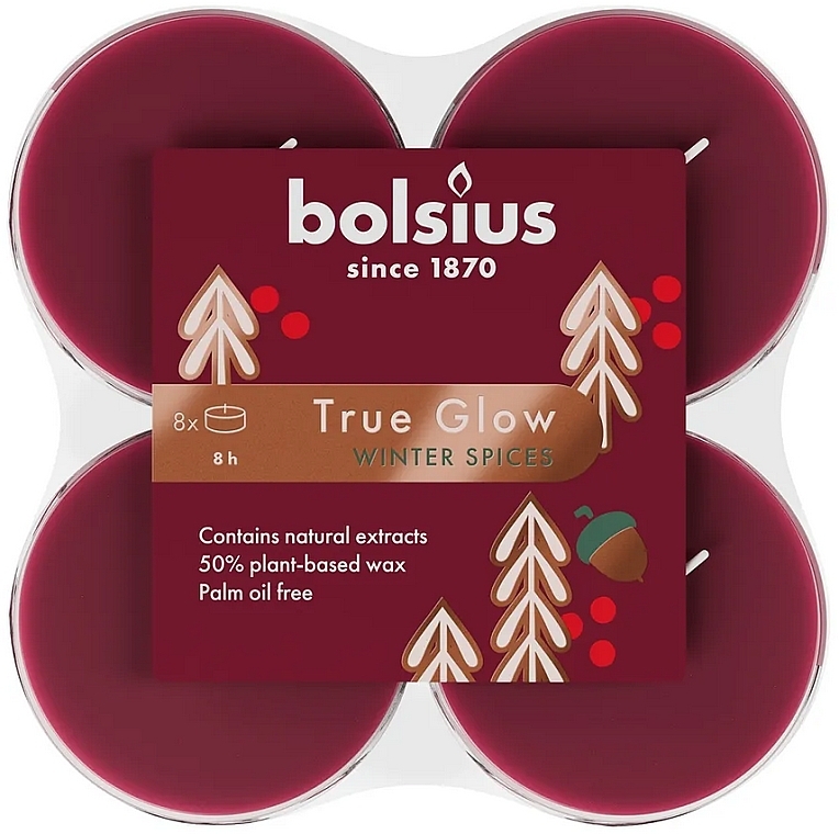 Zestaw tealight Winter Spices, 8H - Bolsius Winter Spices Candle — Zdjęcie N1