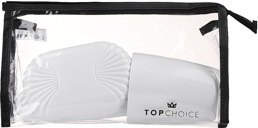 Komplet toaletowy, 41372, biały, czarna kosmetyczka - Top Choice Set (accessory/4pcs) — Zdjęcie N2