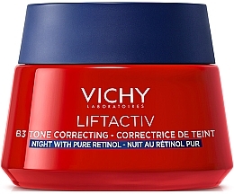 Krem przeciwstarzeniowy na noc do korekcji plam starczych z retinolem - Vichy LiftActiv B3 — Zdjęcie N1