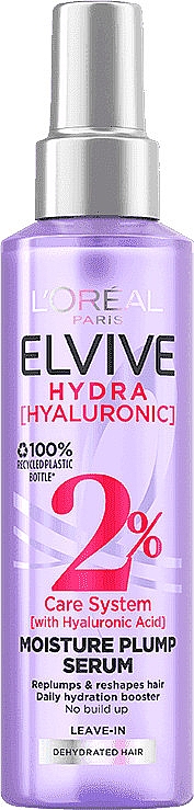 Serum-kuracja wzmacniająca i zapobiegająca wypadaniu włosów - L'Oreal Paris Elvive Hidra Hyaluronic 2% Hair Serum — Zdjęcie N1