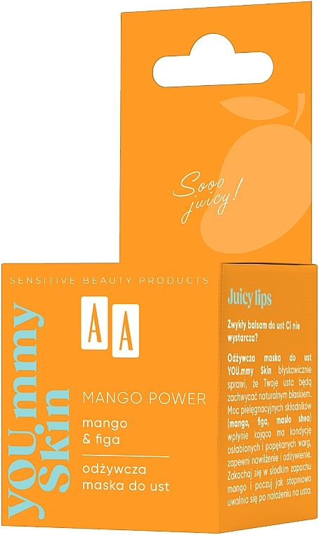 Odżywcza maska do ust - AA You.mmy Skin Mango Power — Zdjęcie N3