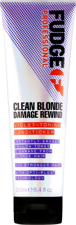 Odżywka do włosów blond przeciw niechcianemu żółtemu odcieniowi - Fudge Professional Clean Blonde Damage Rewind Violet-Toning Conditioner — Zdjęcie N1
