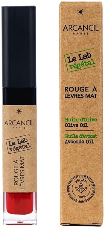 Pomadka do ust - Arcancil Paris Le Lab Vegetal Rouge A Levres Mat — Zdjęcie N2