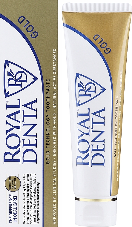 Pasta do zębów z cząsteczkami złota - Royal Denta Gold Technology Toothpaste — Zdjęcie N2