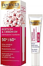 Kup Rozjaśniający krem przeciwzmarszczkowy pod oczy i na powieki 50+/60+ - Perfecta Peptydy & Ceramidy Cream 50+ 