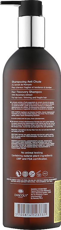 Szampon przeciw wypadaniu włosów z ekstraktem z rozmarynu - Angel Professional Black Angel For Men Hair Recovery Shampoo — Zdjęcie N2