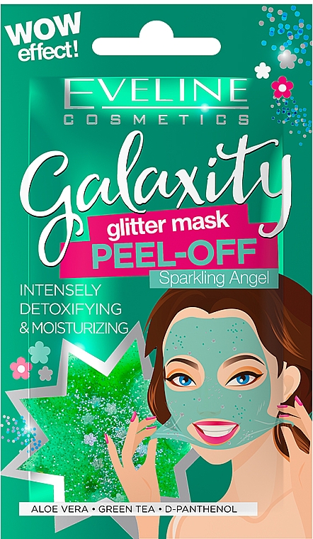 Detoksykująco-nawilżająca maseczka peel-off - Eveline Cosmetics Galaxity Gliter Mask — Zdjęcie N1