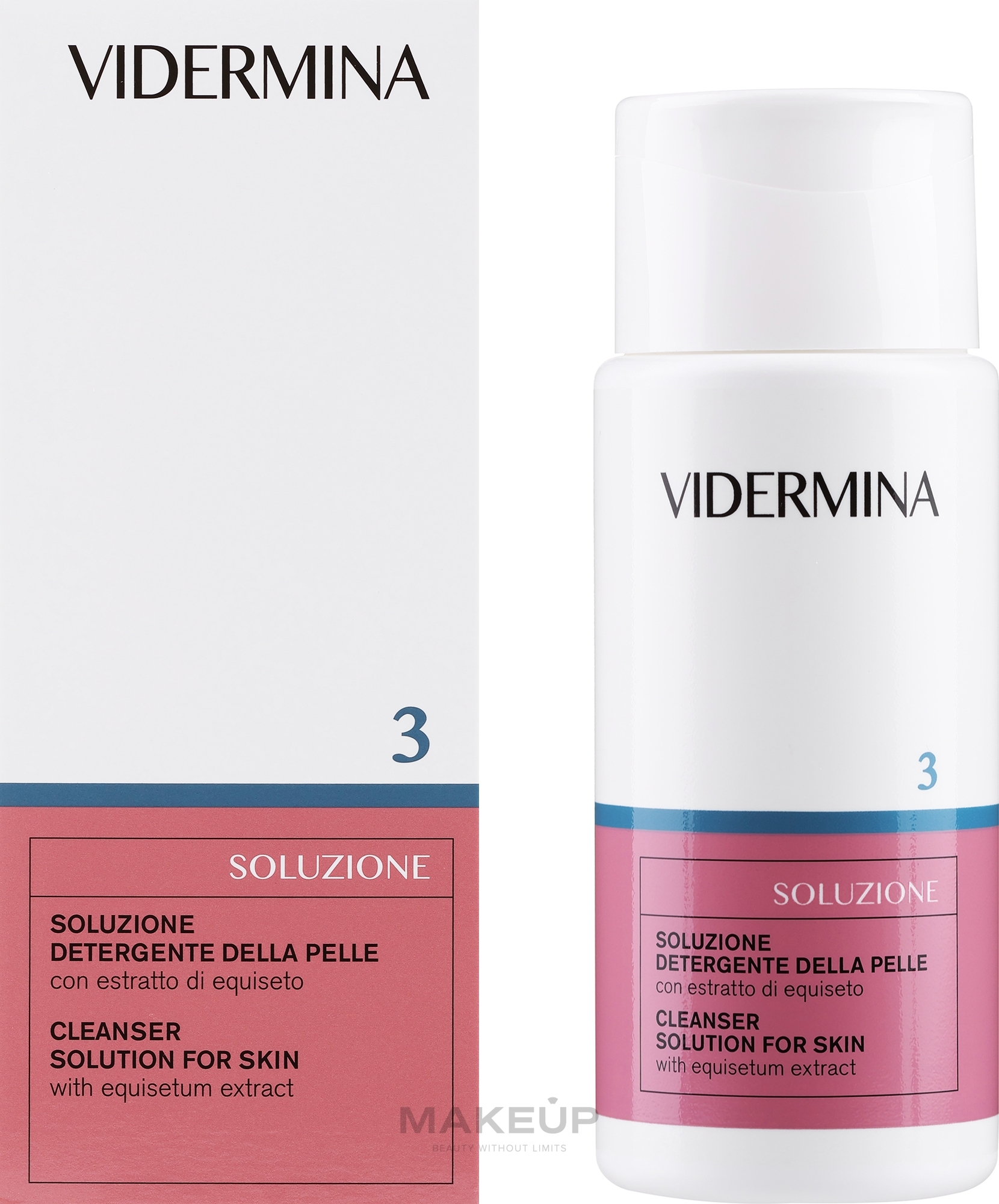 Środek oczyszczający dla noworodków - Vidermina 3 Cleanser Solution For Skin pH 3.5 — Zdjęcie 200 ml