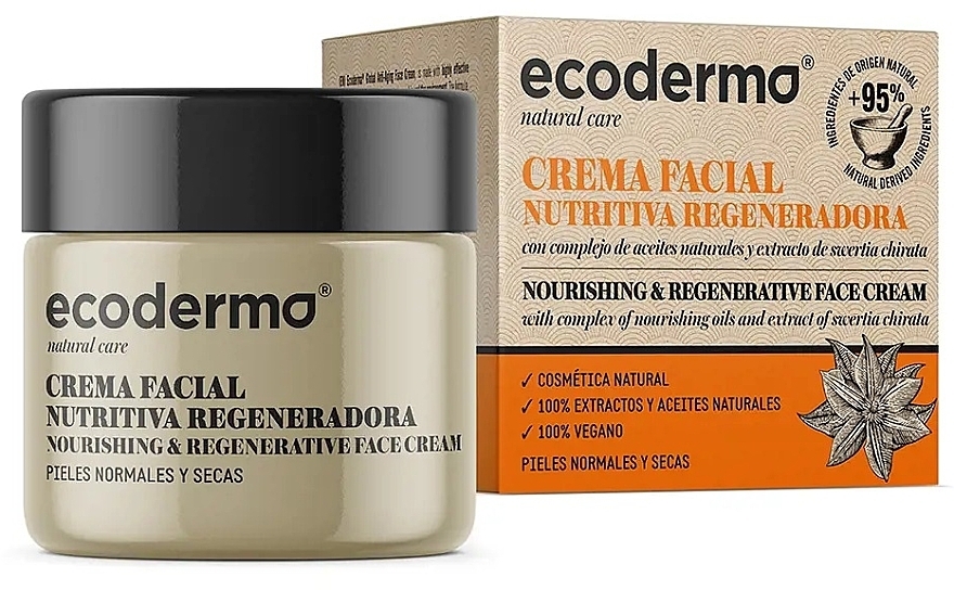 Krem do twarzy - Ecoderma Nourishing & Regenerative Face Cream — Zdjęcie N1