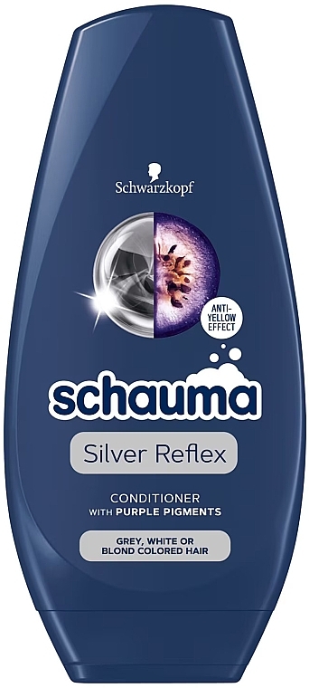 Odżywka do siwych włosów - Schauma Silver Reflex Anti-Yellow Conditioner With Purple Pigments — Zdjęcie N1